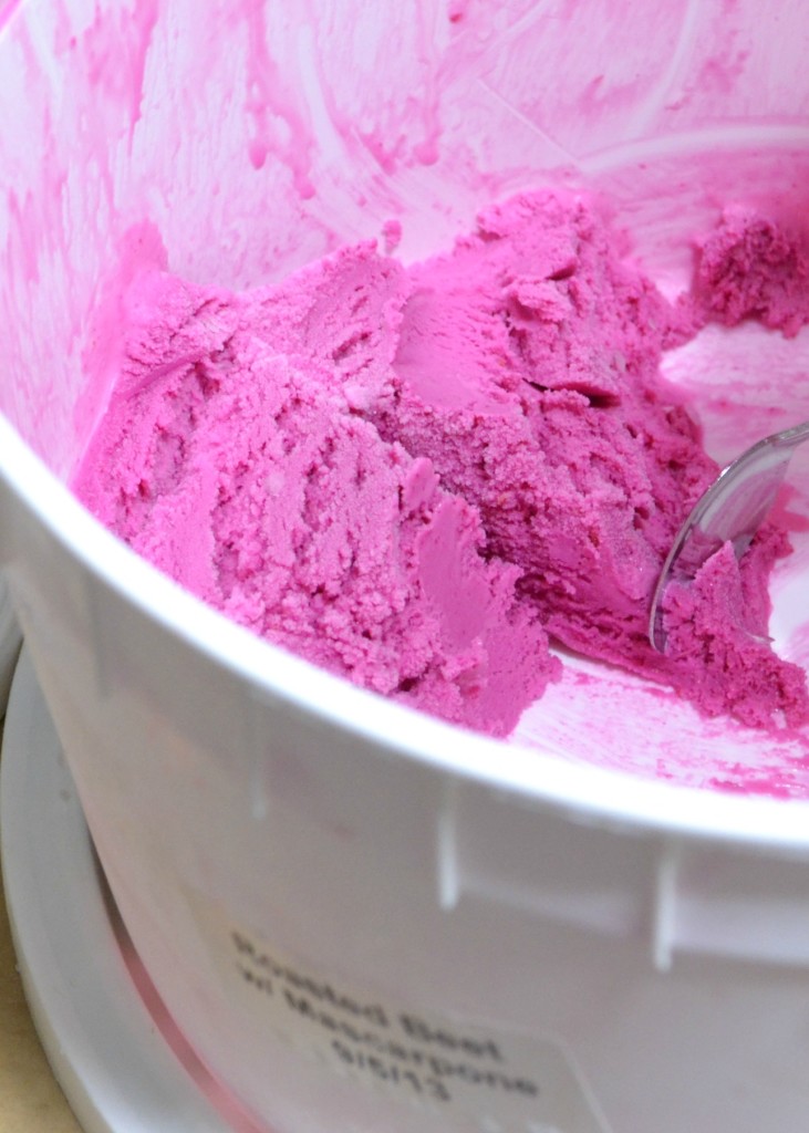 We even go to try their Roasted Beet with Mascarpone ice cream. Check out that color. Craziness.