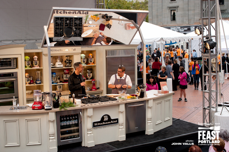 Chris Cosentino doing a cooking demo at last year's Oregon Bounty Grand Tasting. Photo courtesy: Feast Portland 